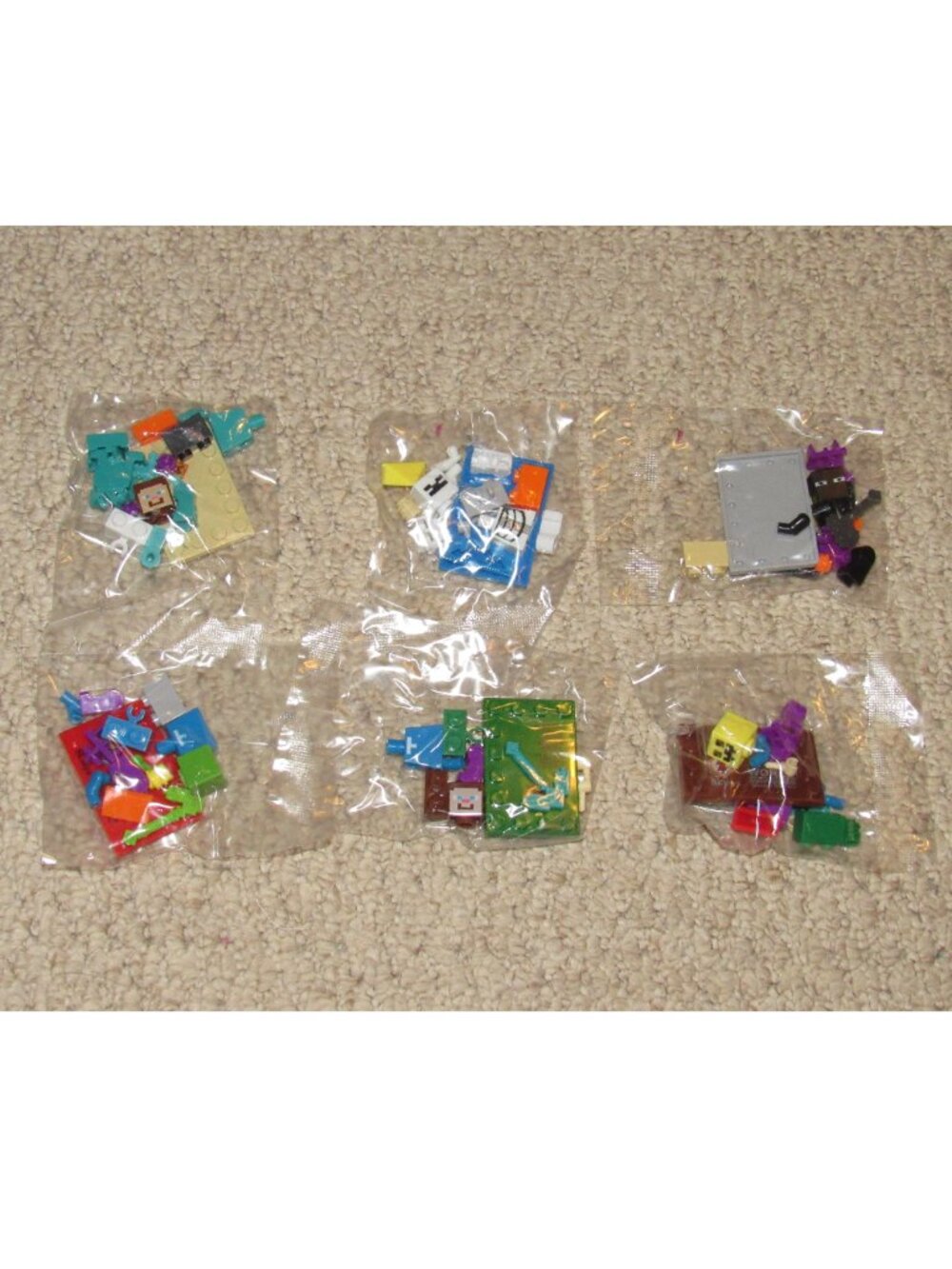 Minecraft Pixelated Gamer Block CAKE TOPPER 6 Figure Set (ASSEMBLY REQUIRED) - Picture 9 of 9